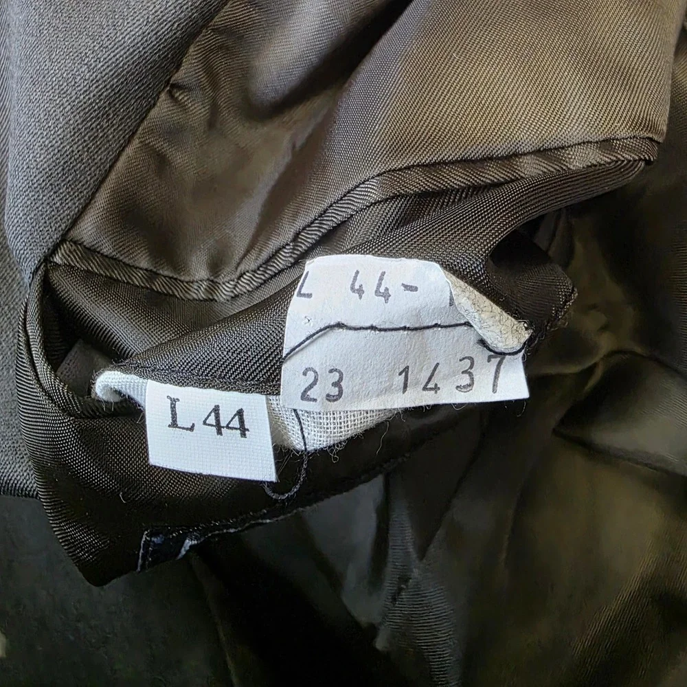 Jones‎ New York Mens 44L Blazer Olive Green 100% Wool 3 Button Sport Coat Jacket